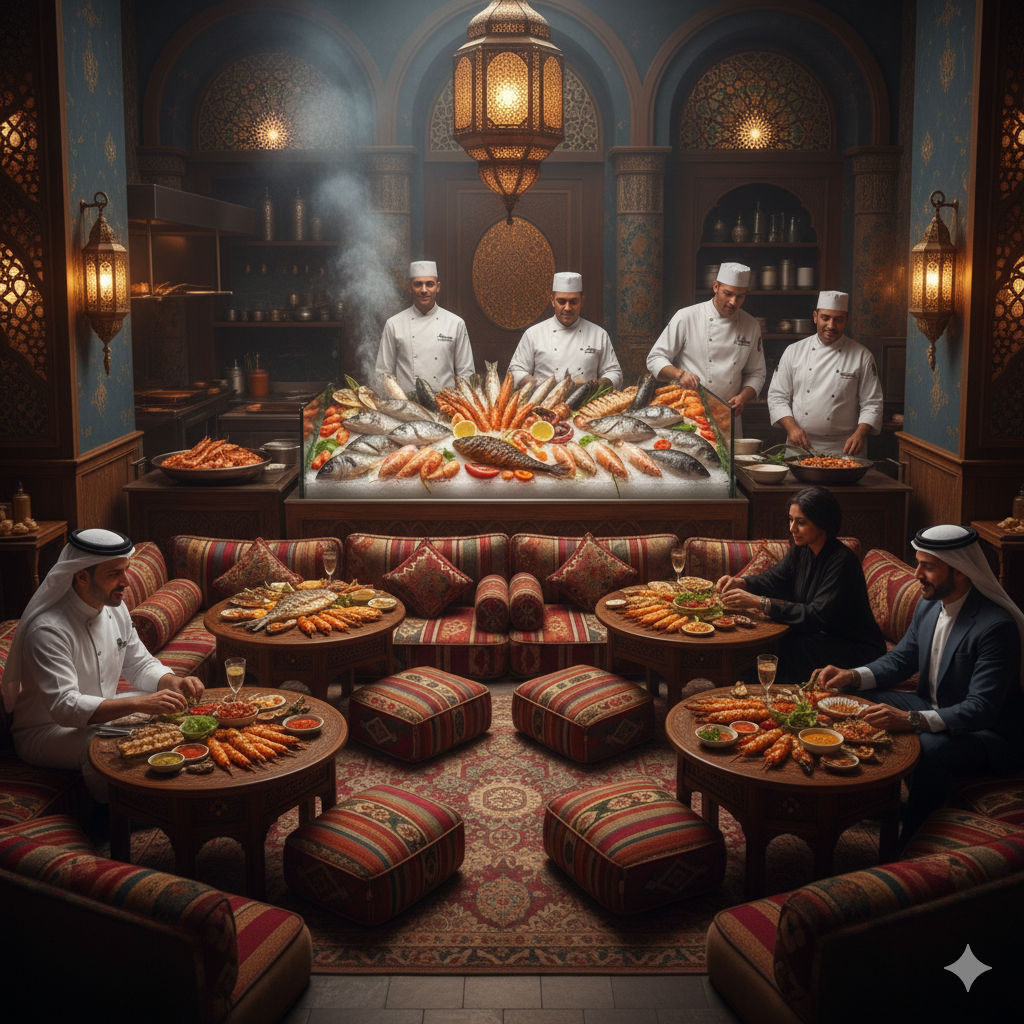 مطعم متخصص في المأكولات البحرية